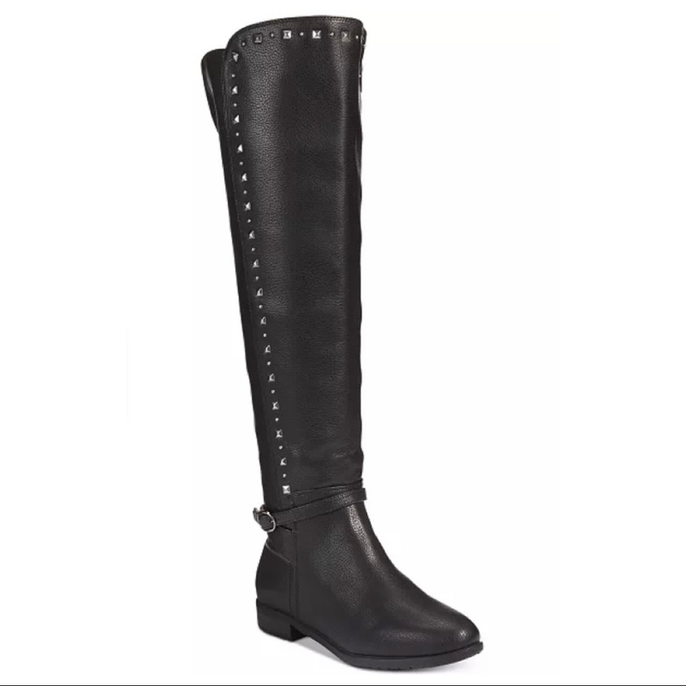 Rialto Ferrell Studded Black Over the Knee Boots